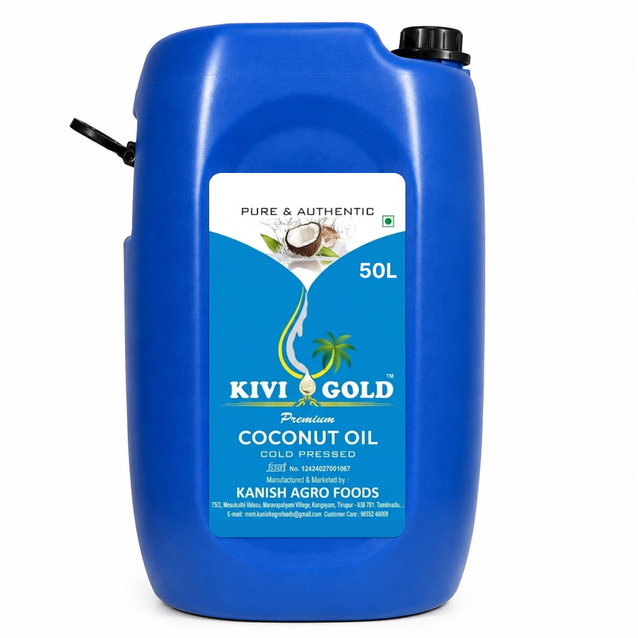 Kivi Gold 50 Litre Coconut Oil Industrial Barrel