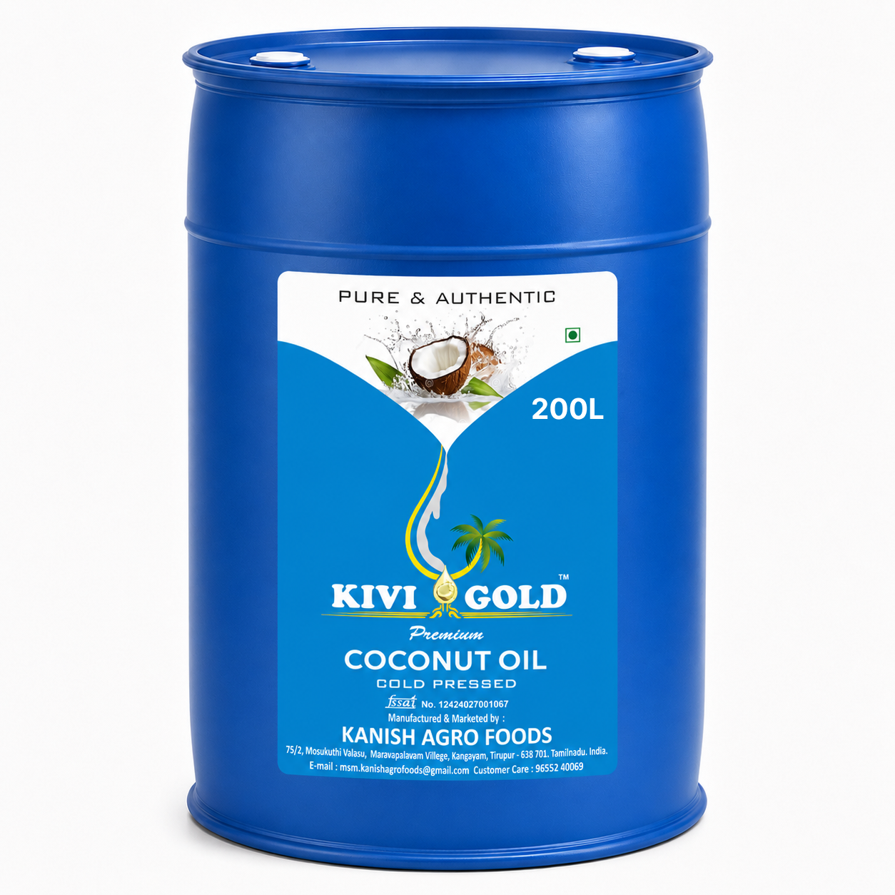 Kivi Gold Commercial Coconut Oil Drums